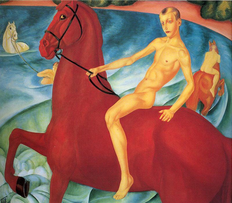 Petrov-Vodkin, Kozma Bathing the Red Horse oil painting image